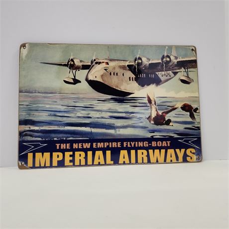 Airline Reproduction Sign on Fiberboard - 12x18