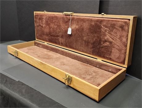 Velvet Lined Wood Case - 32x10x5