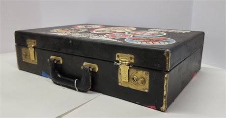 Vintage Stickered Briefcase