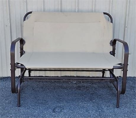 Fabric Covered Wide Outdoor Rocking Bench - 43"➡️