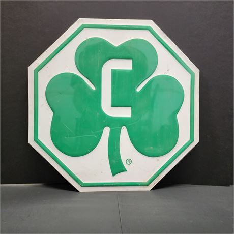 Vintage Metal 3 Leaf Clover Sign - 20x20