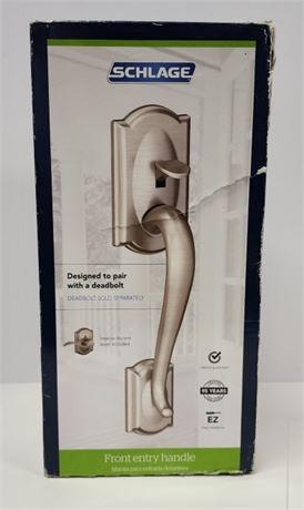 NIB Schlage Front Entry Handle ( Brushed Nickel)