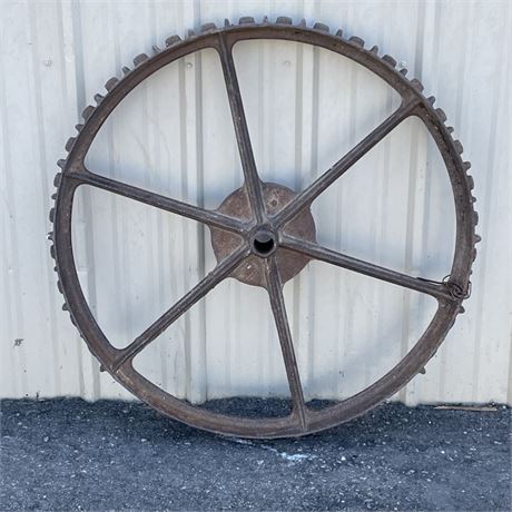 Large Antique Tractor Wheel 32" Diameter