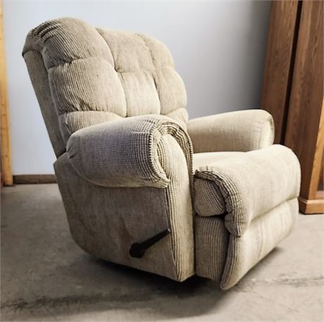 Plush Recliner Rocker - Tan