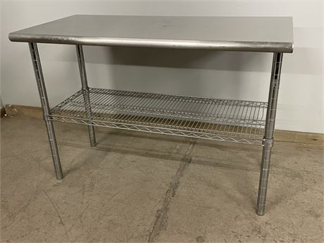 Stainless Prep Table- 50x24x34