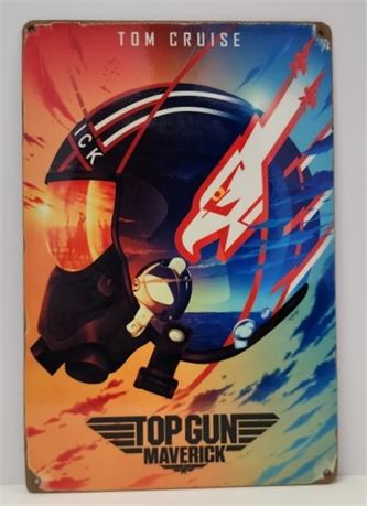 Top Gun Repro Sign on Fiberboard - 12x18