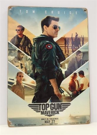 Top Gun Repro Sign on Fiberboard - 12x18