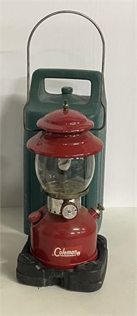 Vintage Coleman Lantern w/ Case - Red