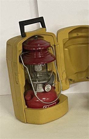 Vintage Coleman Lantern w/ Case - Red