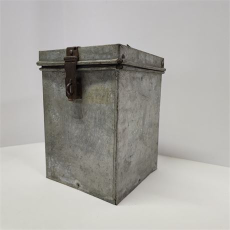 Antique Metal Postal Box - 8x8x12