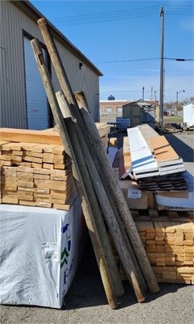 Assorted Green Treated Posts/Poles 68" - 9' (assorted lengths)