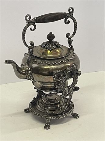 Vintage Silverplate Teapot With Warmer Stand - 11"⬆️