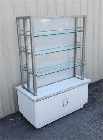 Retail Double Sided Glass Shelved Display Case or Modular - 48x24x39