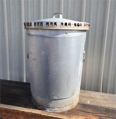 Metal Burning/Starting Container w/ Lid - 18" Diameter x 24"⬆️