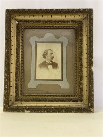 Antique Wood Framed Family Photo Print - 12x14