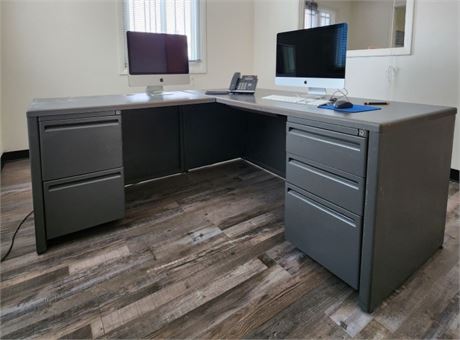 Metal Office Desk Only! 65x29 Right Side Facing and 71x23 Left Side Facing