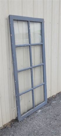 Antique 8 Pane Window w/ Glass - 26x53