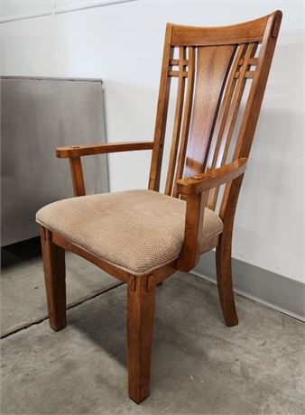 Nice Upholstered Wood Chair