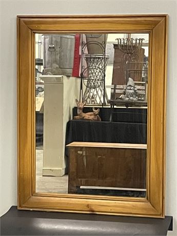 Vintage Wood Framed Mirror - 24x33