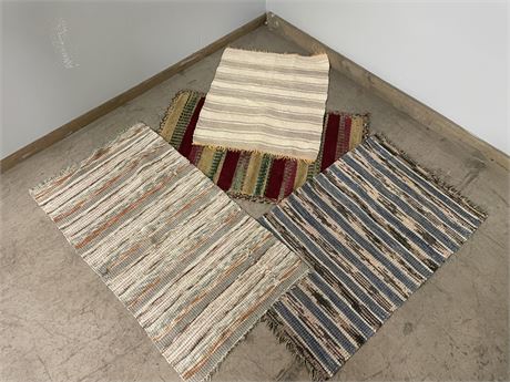 Assorted Clean Throw Rug Quad