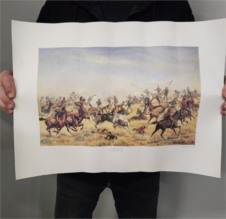 1952 Custer's Last Stand Print By Theodor B. Pitman - 21x16