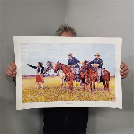 "Buckskin & Blue" Curt Boles Signed & Numbered 89/750 Print - 27x18