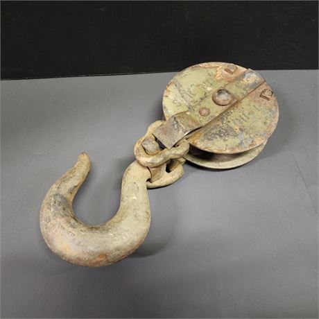 Large Antique Hook & Trolly