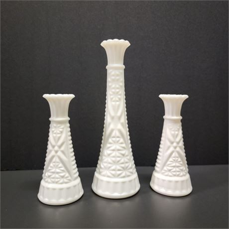 Collectible Milk Glass Trio