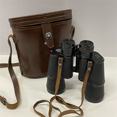 Vintage Nippon Kogaku Micron Binoculars w/ Leather Case