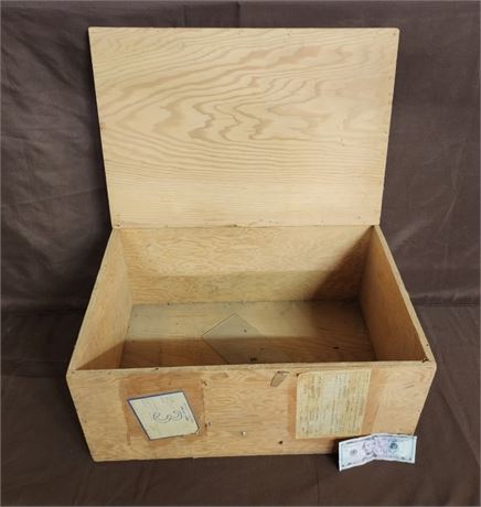 Lidded Plywood Shipping Box - 24x17x11