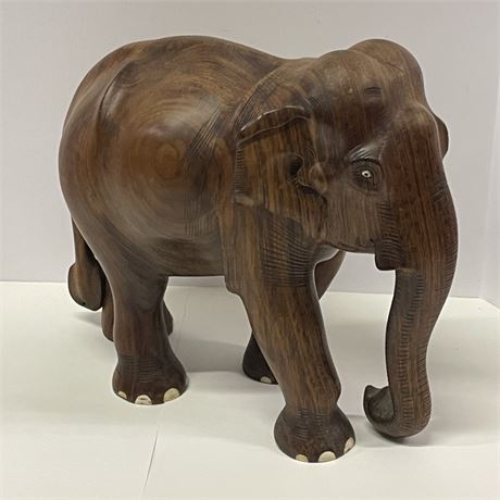 Super Heavy Large Carved Teak? Wood Elephant 18➡️x16⬆️