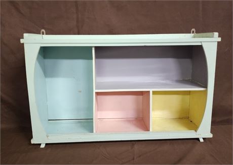 Vintage Repurposed Wall Hanger Shelving Box - 29x8x18