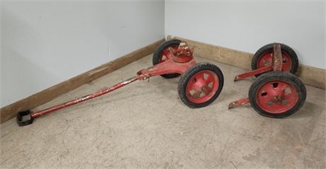 Vintage Red Wagon Wheels