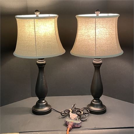 Modern Table Lamp Pair - 27"⬆️.