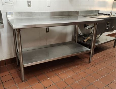 Food Safe Stainless Prep Table w/ Shelf - 60x30x40
