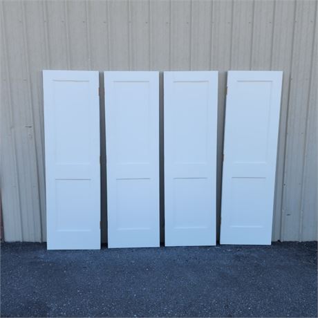 4- Primed Solid Wood Interior Doors - 24x80