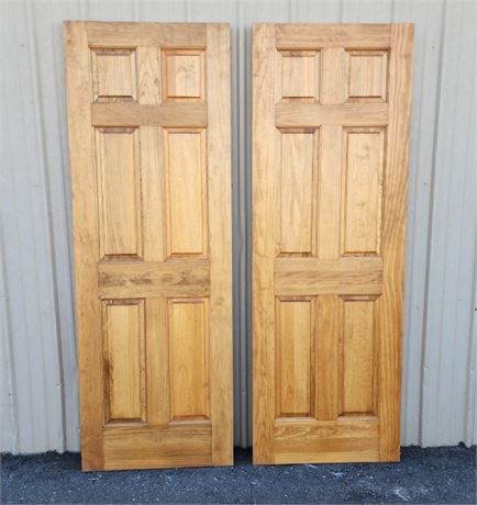 2- Solid Wood Door Slabs - 28x80