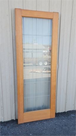 Solid Fir Frame Bevel Glass Door - 30x80