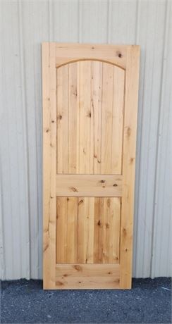 2 Panel w/ Arch Solid Wood Door Slab - 30x80