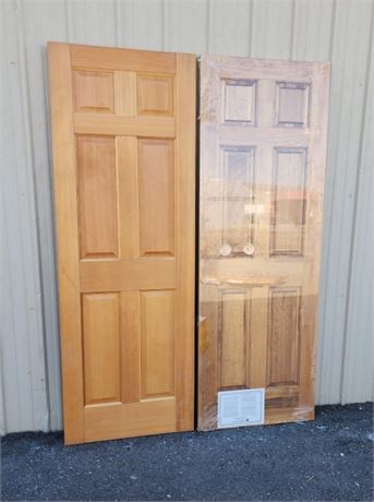2- Solid Wood Door Slabs - 28x80