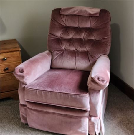 Rose Velveteen Rocking Chair - 25x32x40