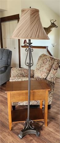 Pair of Lamps (one tabletop/one floor lamp)