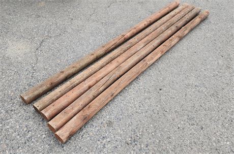 5pcs - 8' Fence Poles - 3" Diam