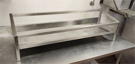 Food Safe Stainless Slant Shelf - Table Top or Wall Mount - 45x14x12