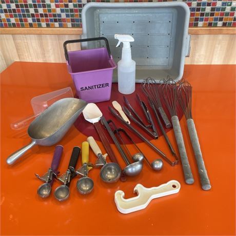 Assorted Kitchen Prep Items w/ Tub