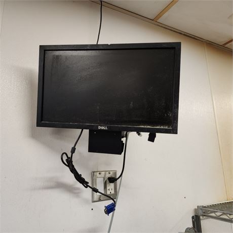 20" Dell Monitor w/ Wall Mount Rack