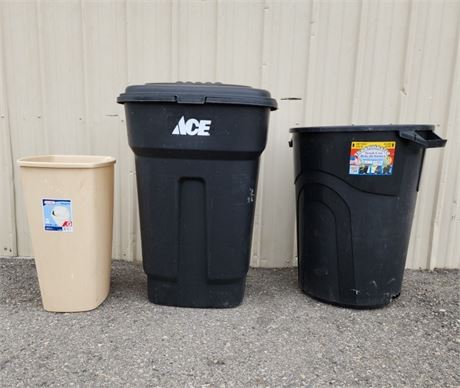 3 Trash Containers
