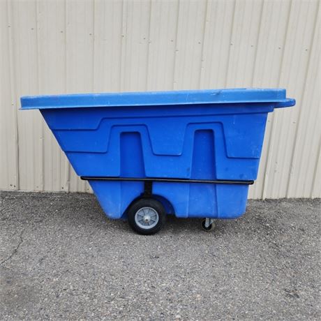 Large Rolling Commercial Waste Container - 53x23x36