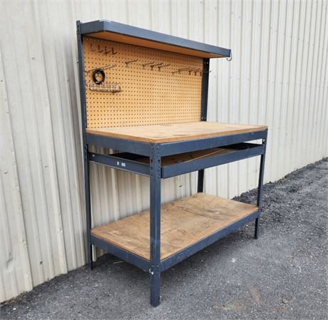 Garage Work Bench w/ Pull-Out Drawer - 48x25x60