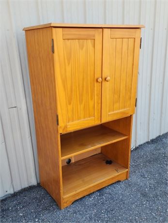 Wood Computer/Entertainment Desk/Cabinet - 20x17x53